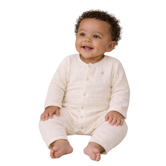 Combinaison bébé mixte en gaze de coton biologique
