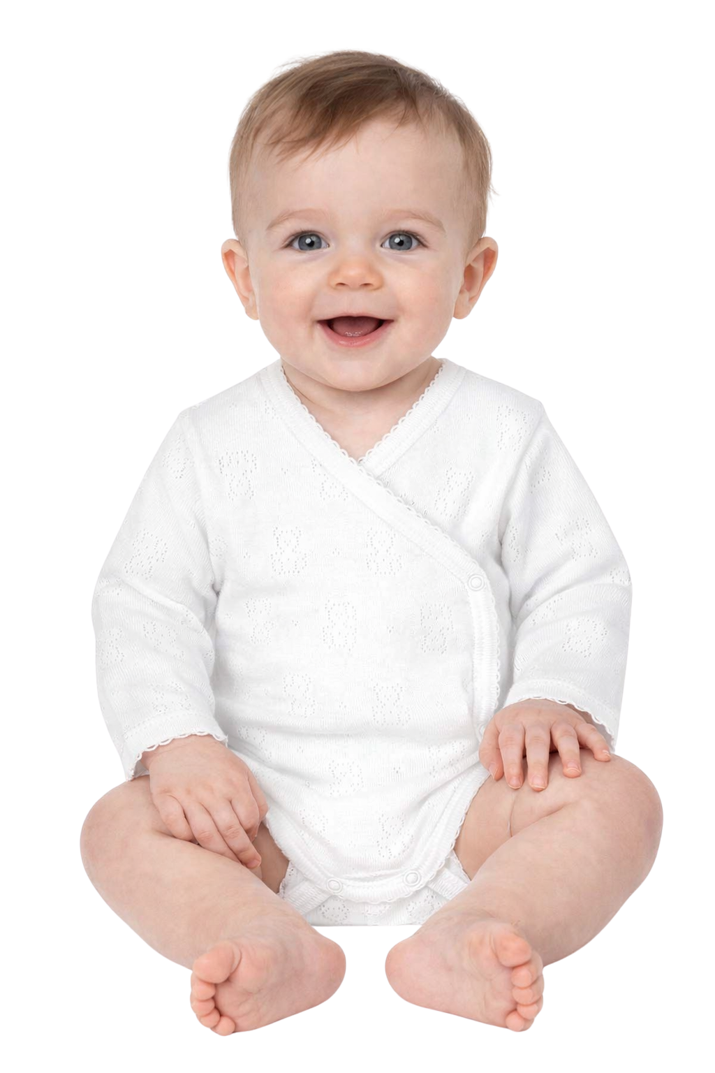 Body bébé croisé en coton blanc