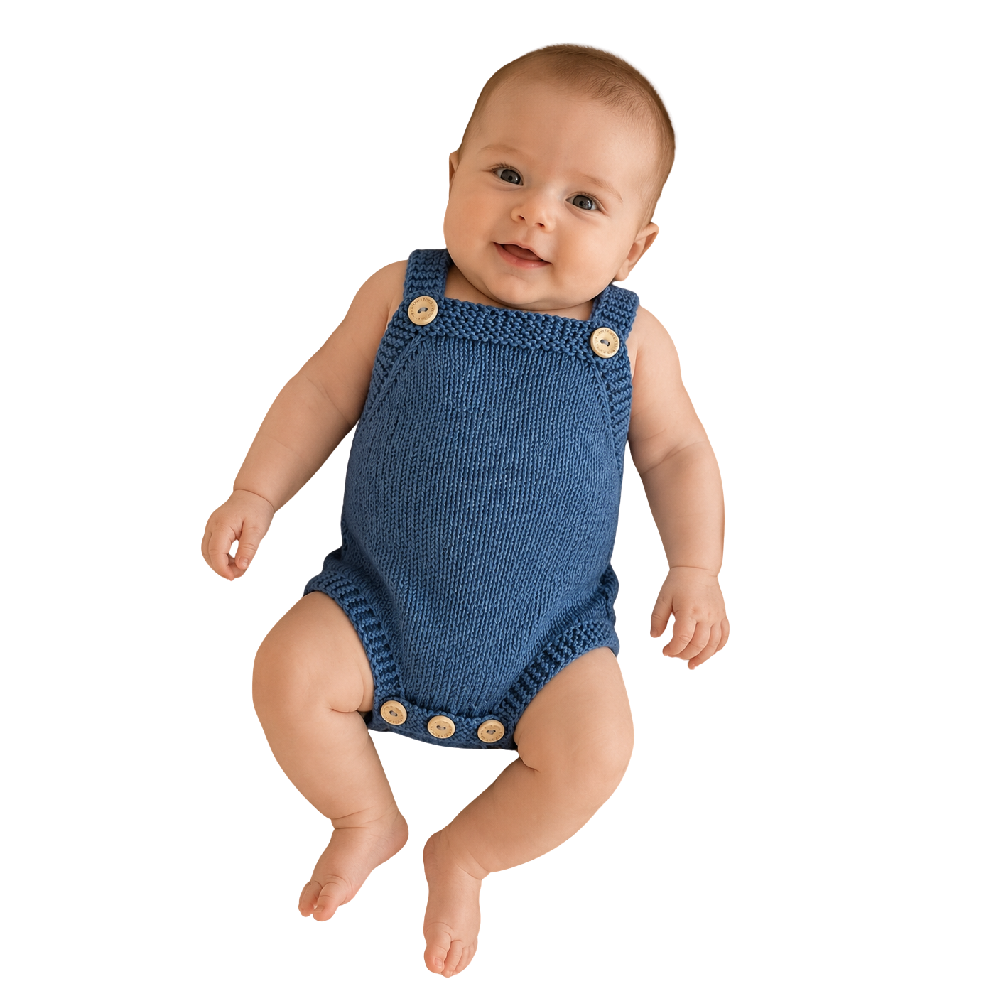 Barboteuse bebe en maille coton/merinos