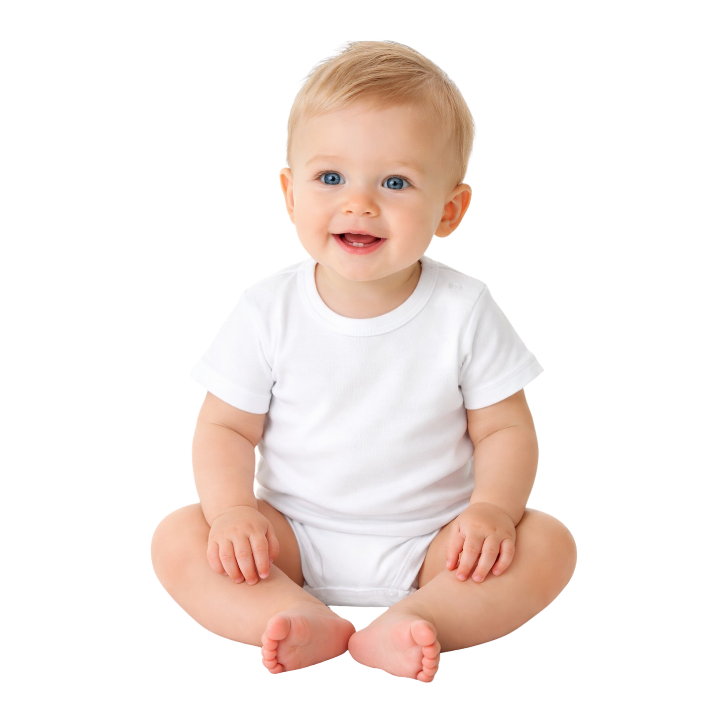 Body bébé manches courtes en coton blanc