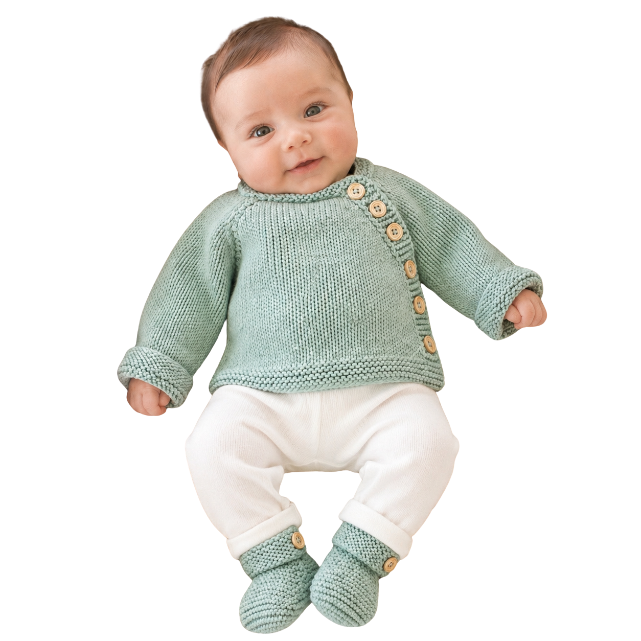 Brassiere bébé et chaussons fait main