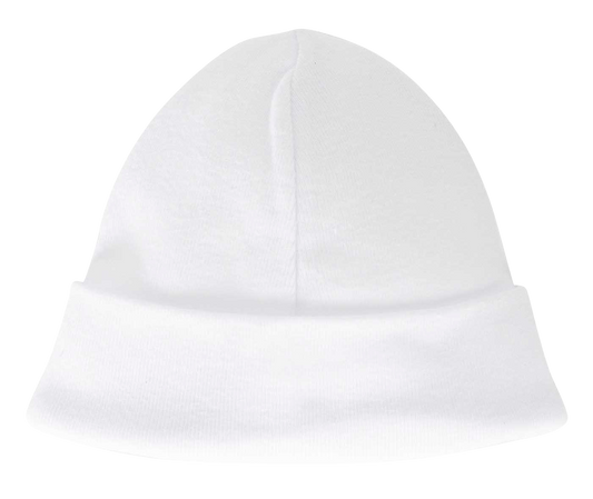 Bonnet bébé en coton blanc