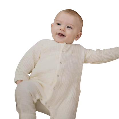 Combinaison bébé mixte en gaze de coton biologique