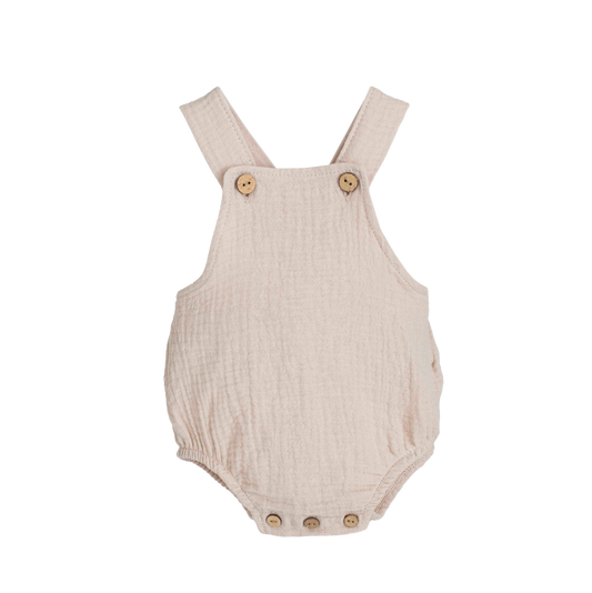 Barboteuse bébé à bretelles en coton