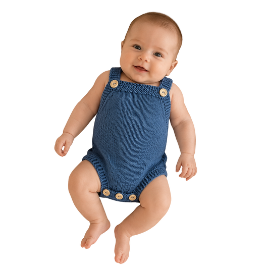 Barboteuse bebe en maille coton/merinos