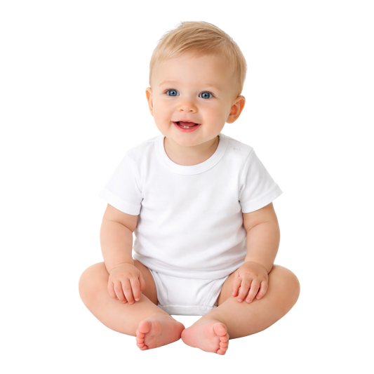 Body bébé manches courtes en coton blanc
