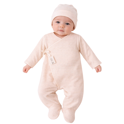 Pyjama bébé rayé en coton biologique