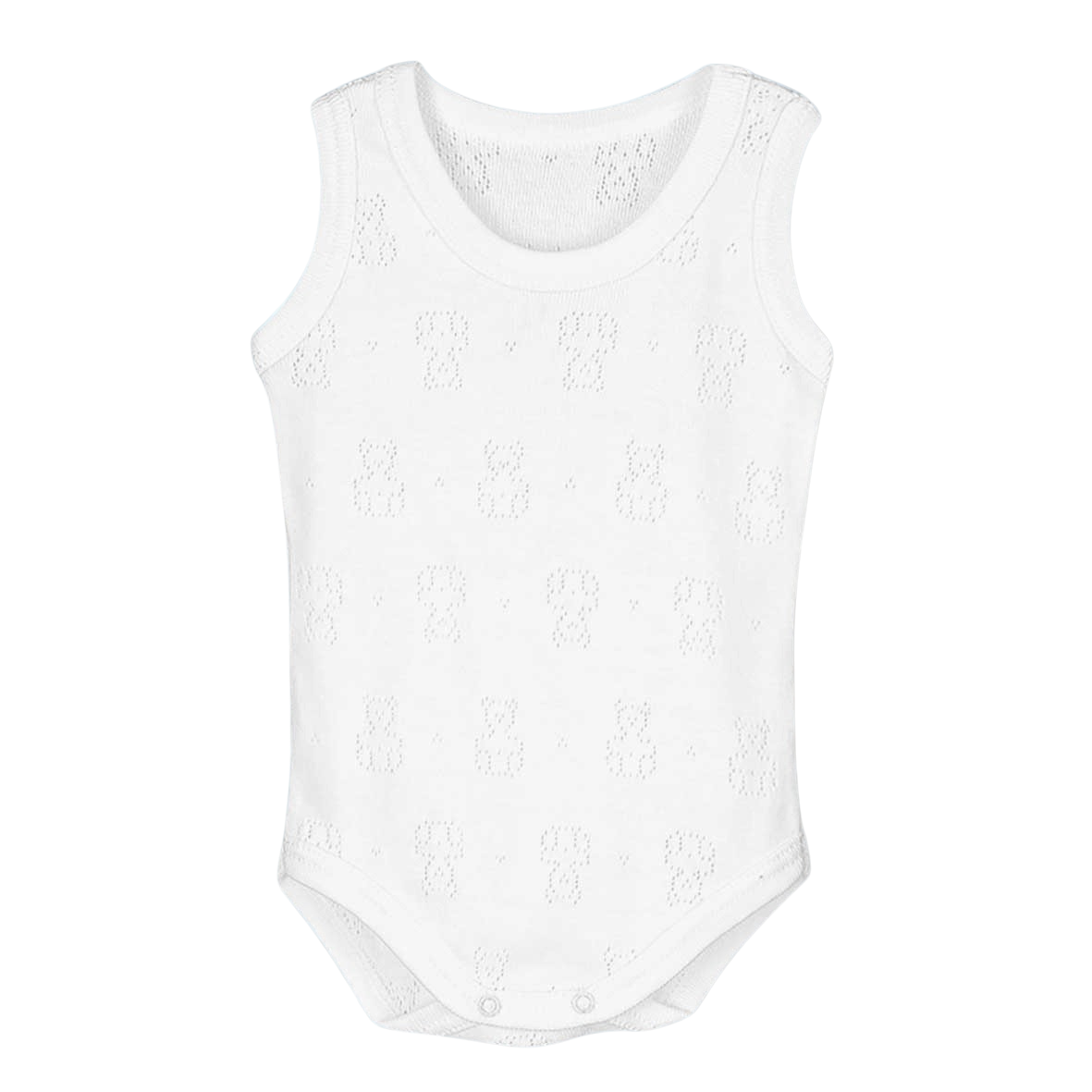Body bébé sans manches en coton blanc