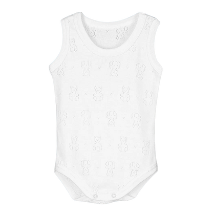 Body bébé sans manches en coton blanc