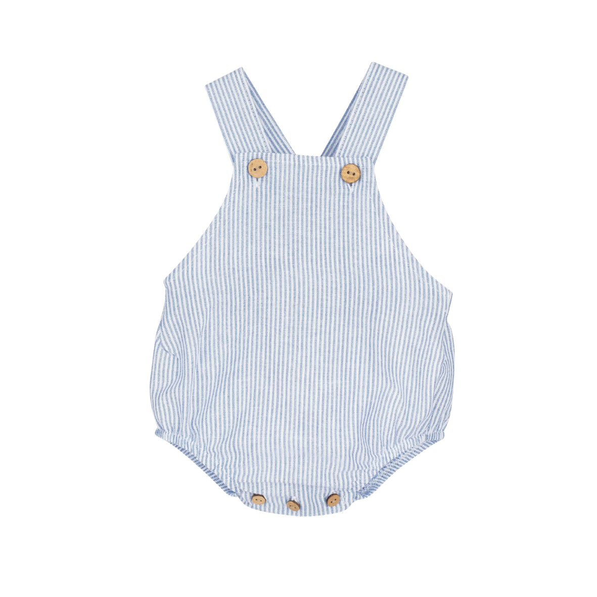 Barboteuse bébé à bretelles rayée en coton