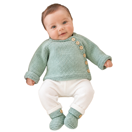 Brassiere bébé et chaussons fait main